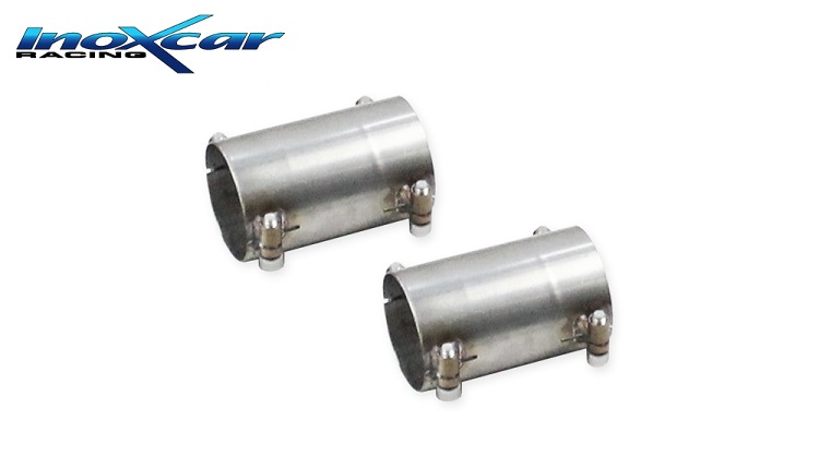 COPPIA ADATTATORI SCARICO INOXCAR (AD.MUSTANG.02) PER CENTRALI LIBERI/SILENZIATI INOXCAR SU FINALE ORIGINALE O FINALE INOXCAR SU CENTRALI ORIGINALI PER FORD MUSTANG MK6 GT 5.0 V8 422CV