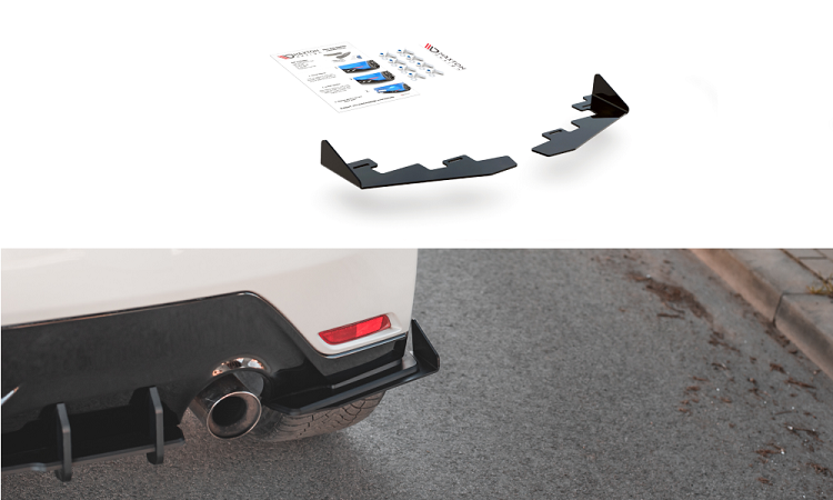 COPPIA FLAPS PER SOTTODIFFUSORE STREET PRO MAXTON DESIGN PER TOYOTA YARIS GR MK4 PRE-RESTYLING