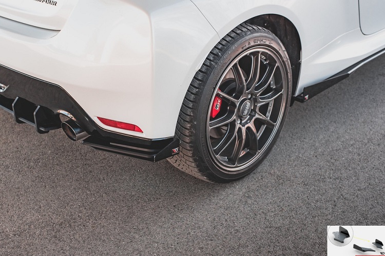 APPENDICI DIFFUSORE POSTERIORE SPORTIVO STREET PRO + FLAPS MAXTON DESIGN PER TOYOTA YARIS GR MK4 PRE-RESTYLING