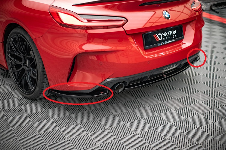 APPENDICI DIFFUSORE POSTERIORE SPORTIVO PER BMW Z4 G29 M-PACK PRE FACELIFT NERE LUCIDE MAXTON DESIGN