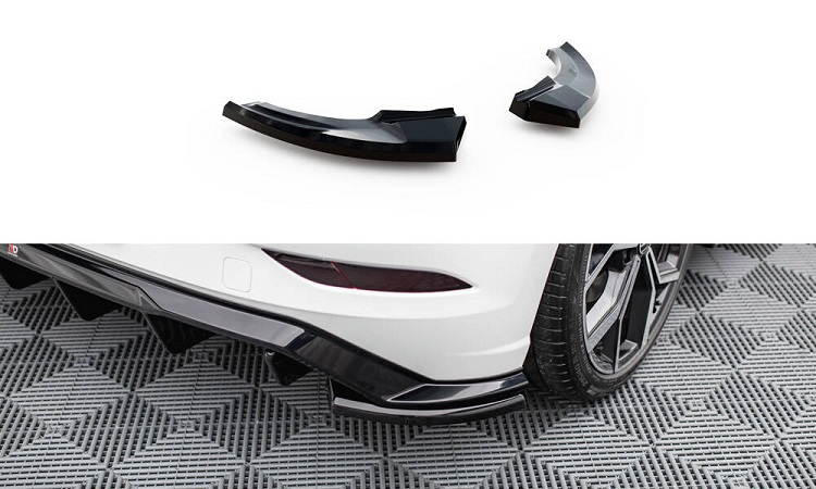 APPENDICI DIFFUSORE POSTERIORE SPORTIVO PER VW POLO AW GTI RESTYLING NERE LUCIDE MAXTON DESIGN