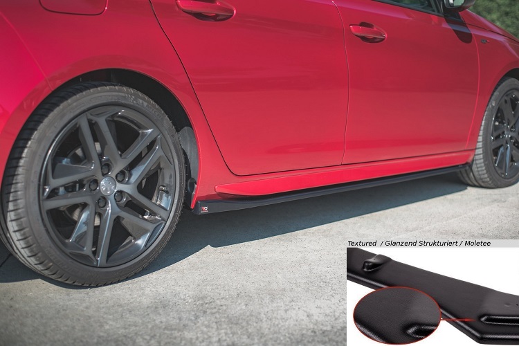 COPPIA SOTTOMINIGONNE MAXTON DESIGN NERE OPACHE PER PEUGEOT 308 GT MK2 RESTYLING