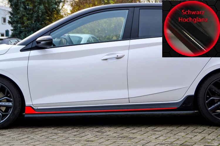 COPPIA SOTTOMINIGONNE PER HYUNDAI I20 N NERO LUCIDO INGO NOAK TUNING