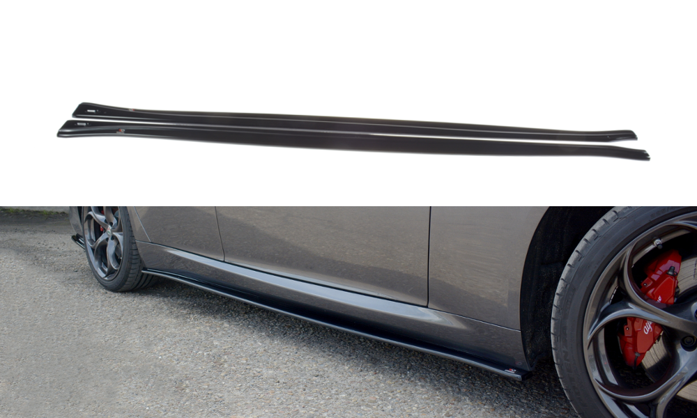 COPPIA SOTTOMINIGONNE MAXTON DESIGN NERE OPACHE PER ALFA ROMEO GIULIA VELOCE