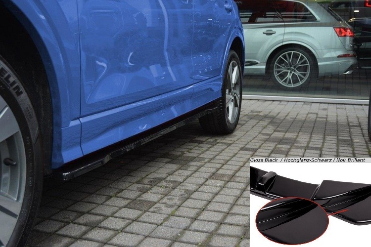 COPPIA SOTTOMINIGONNE MAXTON DESIGN NERE LUCIDE PER AUDI Q2 (GA)