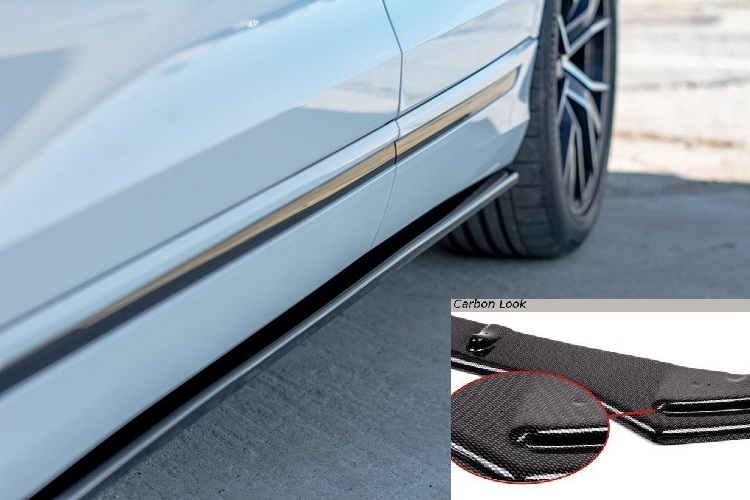 COPPIA SOTTOMINIGONNE MAXTON DESIGN CARBON LOOK PER AUDI Q8 MK1 (4M) CON S-LINE