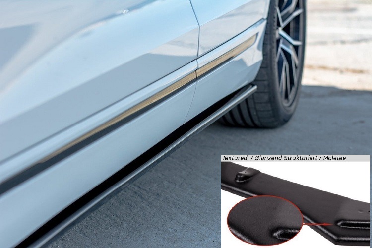 COPPIA SOTTOMINIGONNE MAXTON DESIGN NERE OPACHE PER AUDI Q8 MK1 (4M) CON S-LINE