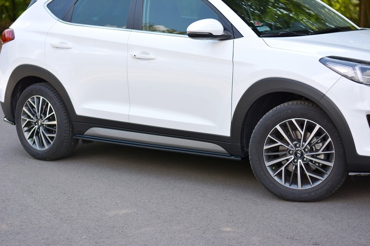 COPPIA SOTTOMINIGONNE MAXTON DESIGN NERE LUCIDE PER HYUNDAI TUCSON MK3 RESTYLING