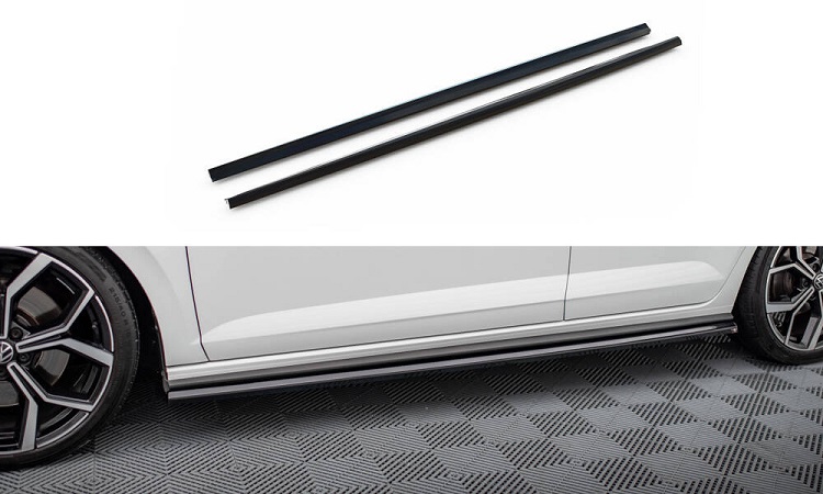 COPPIA SOTTOMINIGONNE MAXTON DESIGN NERE LUCIDE PER VW POLO AW GTI RESTYLING
