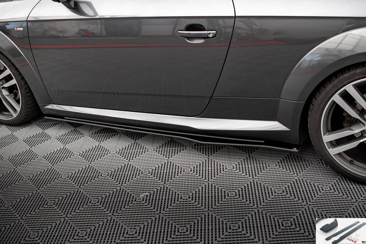 COPPIA SOTTOMINIGONNE STREET PRO MAXTON DESIGN PER AUDI TTS 8S PRE-RESTYLING (NERE)