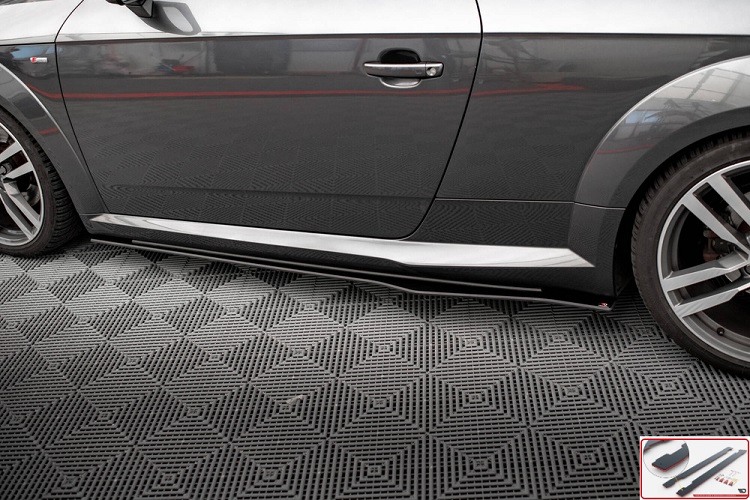 COPPIA SOTTOMINIGONNE STREET PRO MAXTON DESIGN PER AUDI TTS 8S PRE-RESTYLING (BORDO ROSSO)