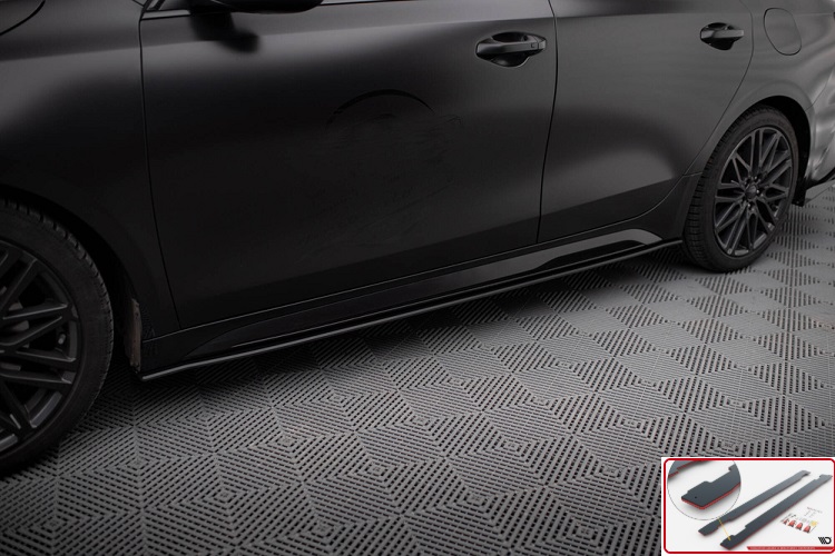 COPPIA SOTTOMINIGONNE STREET PRO MAXTON DESIGN PER KIA PROCEED MK3 GT FACELIFT (BORDO ROSSO)