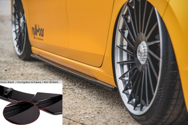 COPPIA SOTTOMINIGONNE V.1 MAXTON DESIGN NERE LUCIDE PER VW GOLF MK8 STANDARD