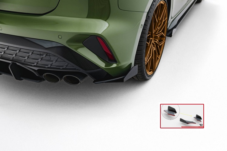 APPENDICI DIFFUSORE POSTERIORE SPORTIVO STREET PRO + FLAPS MAXTON DESIGN PER AUDI S3 8Y FACELIFT SPORTBACK (BORDO ROSSO)