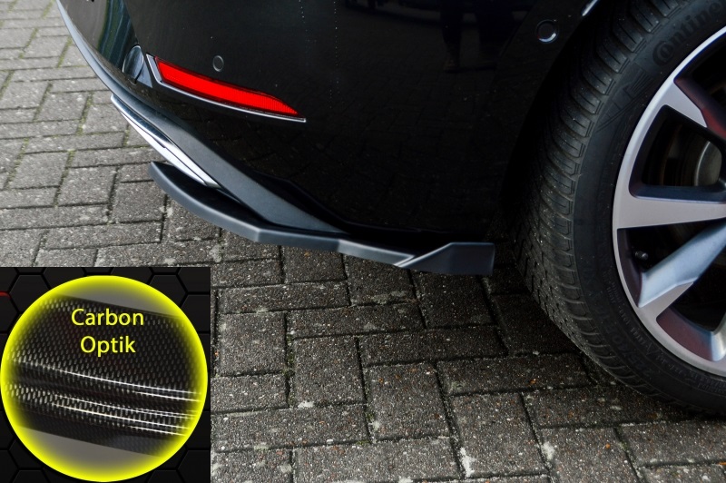 APPENDICI DIFFUSORE POSTERIORE SPORTIVO CON ALETTE SEAT LEON MK4 (KL) CARBON LOOK INGO NOAK TUNING