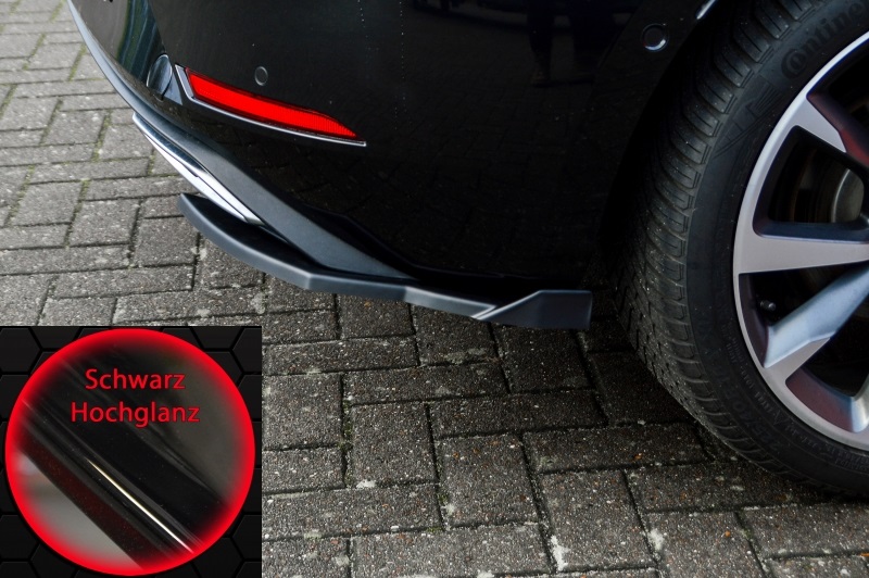 APPENDICI DIFFUSORE POSTERIORE SPORTIVO CON ALETTE SEAT LEON MK4 (KL) NERE LUCIDE INGO NOAK TUNING