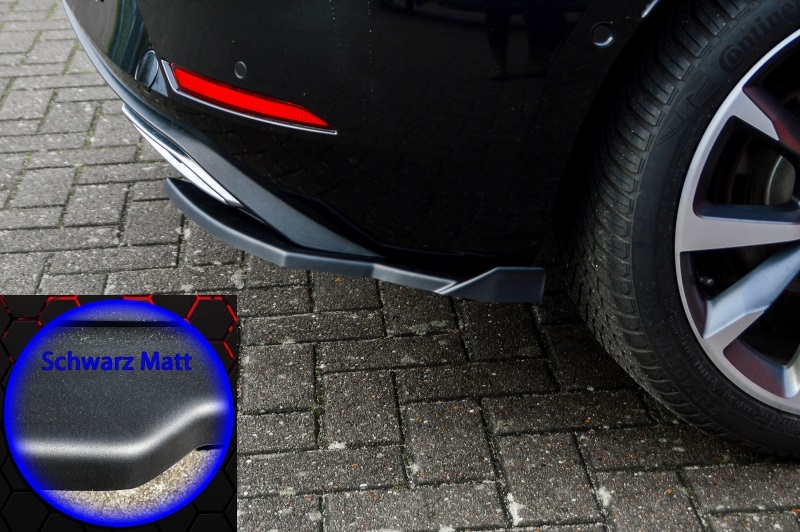 APPENDICI DIFFUSORE POSTERIORE SPORTIVO CON ALETTE SEAT LEON MK4 (KL) NERE OPACHE INGO NOAK TUNING