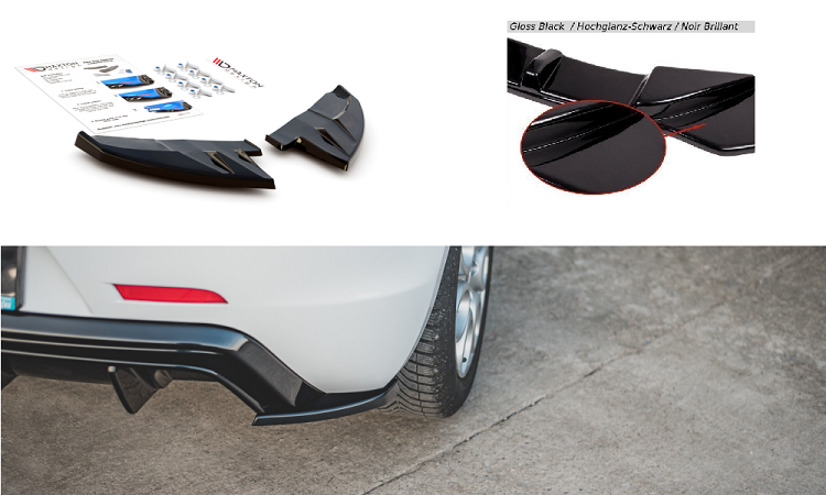 APPENDICI DIFFUSORE POSTERIORE SPORTIVO ALFA ROMEO GIULIETTA FACELIFT NERE LUCIDE MAXTON DESIGN