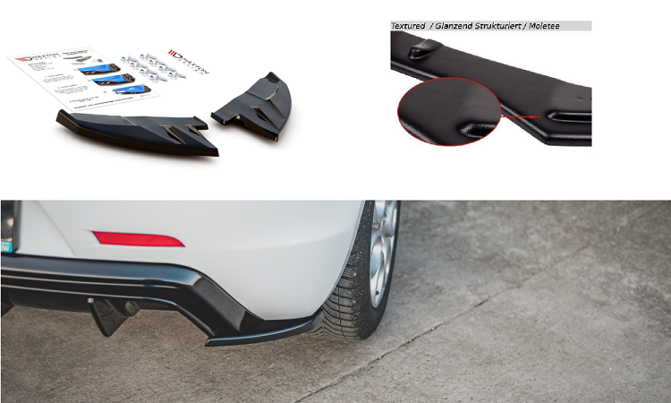APPENDICI DIFFUSORE POSTERIORE SPORTIVO ALFA ROMEO GIULIETTA FACELIFT NERE OPACHE MAXTON DESIGN