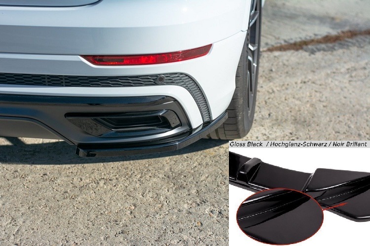 APPENDICI DIFFUSORE POSTERIORE SPORTIVO PER AUDI Q8 MK1 (4M) CON S-LINE NERE LUCIDE MAXTON DESIGN