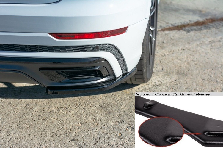 APPENDICI DIFFUSORE POSTERIORE SPORTIVO PER AUDI Q8 MK1 (4M) CON S-LINE NERE OPACHE MAXTON DESIGN