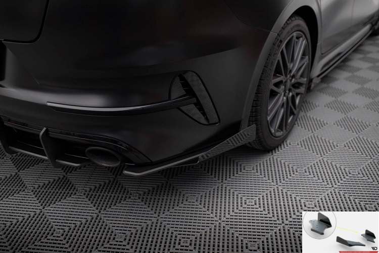 APPENDICI DIFFUSORE POSTERIORE SPORTIVO STREET PRO + FLAPS MAXTON DESIGN PER KIA PROCEED MK3 GT FACELIFT