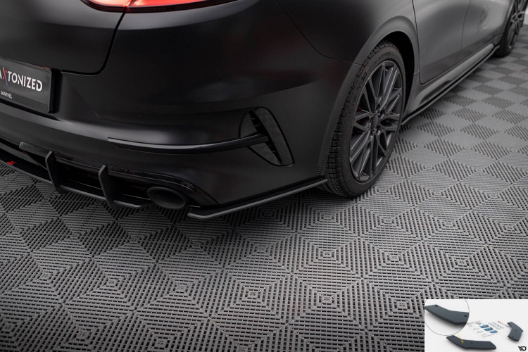 APPENDICI DIFFUSORE POSTERIORE SPORTIVO STREET PRO MAXTON DESIGN PER KIA PROCEED MK3 GT FACELIFT (NERO)