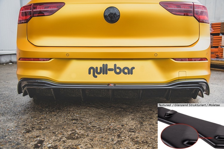 DIFFUSORE NERO OPACO MAXTON DESIGN PER VW GOLF MK8 STANDARD (NO USCITE)