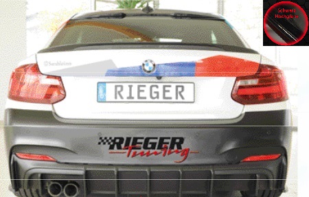 DIFFUSORE SPORTIVO RIEGER TUNING NERO LUCIDO PER BMW SERIE 2 F22/F23 CON 2 USCITE A SINISTRA