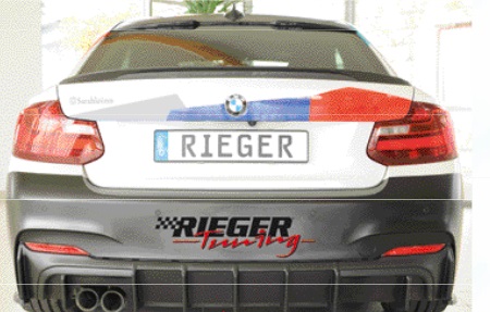 DIFFUSORE SPORTIVO RIEGER TUNING NERO OPACO PER BMW SERIE 2 F22/F23 CON 2 USCITE A SINISTRA