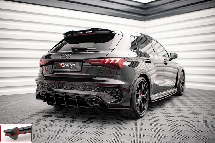 SOTTODIFFUSORE STREET PRO MAXTON DESIGN PER AUDI RS3 8Y SPORTBACK PRE-RESTYLING (ROSSO)