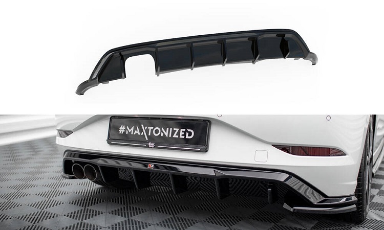 DIFFUSORE NERO LUCIDO MAXTON DESIGN PER VW POLO AW GTI RESTYLING