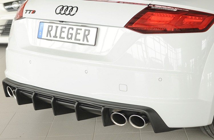 DIFFUSORE SPORTIVO RIEGER TUNING NERO OPACO PER AUDI TTS 8S PRE-RESTYLING 