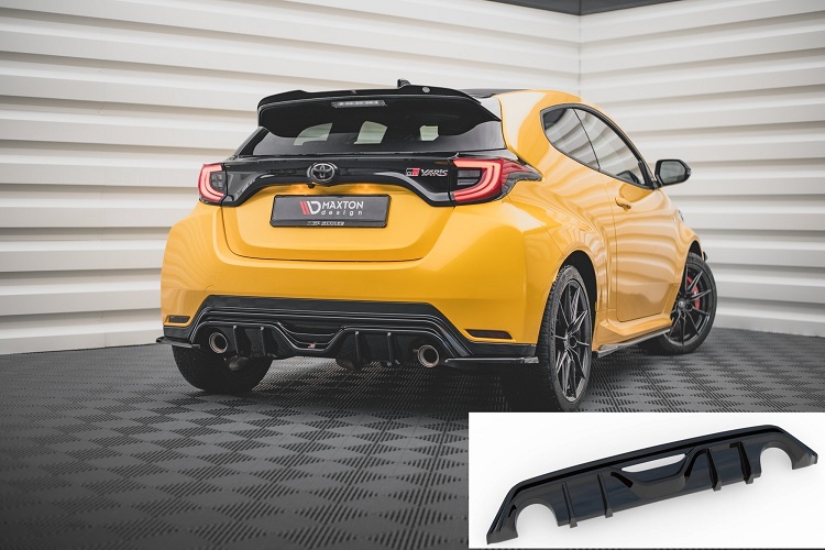 DIFFUSORE NERO LUCIDO MAXTON DESIGN PER TOYOTA YARIS GR MK4 PRE-RESTYLING