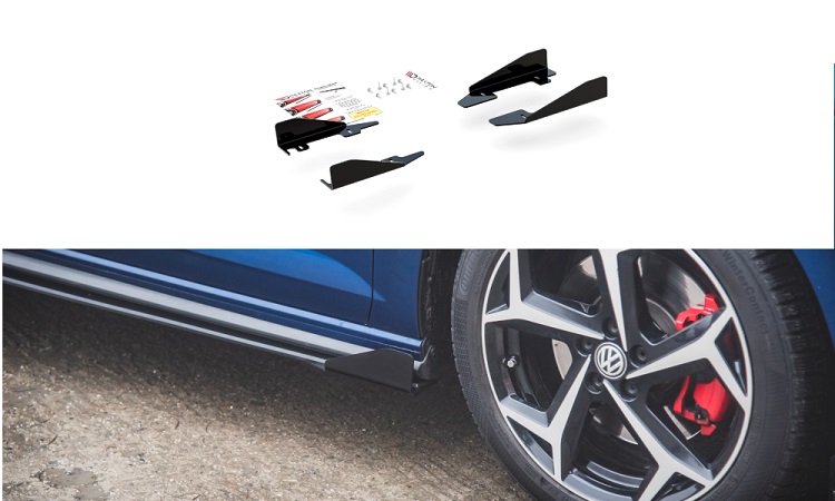 SET QUATTRO FLAPS PER SOTTOMINIGONNE STREET PRO MAXTON DESIGN PER VW POLO AW GTI PRE-RESTYLING