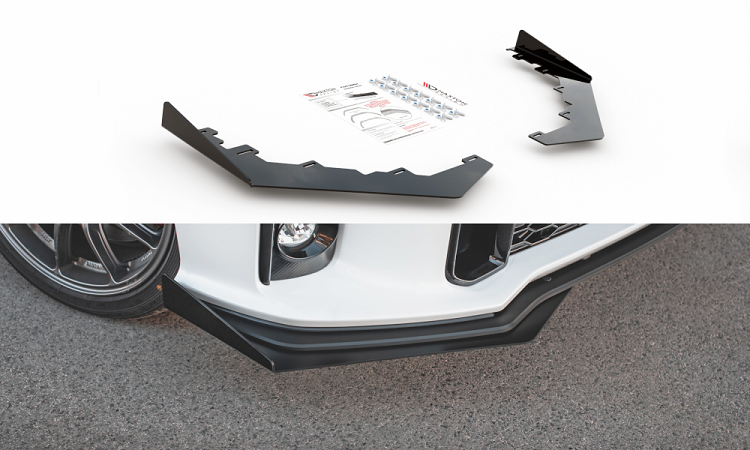 COPPIA FLAPS PER LAMA ANTERIORE STREET PRO MAXTON DESIGN PER TOYOTA YARIS GR MK4 PRE-RESTYLING