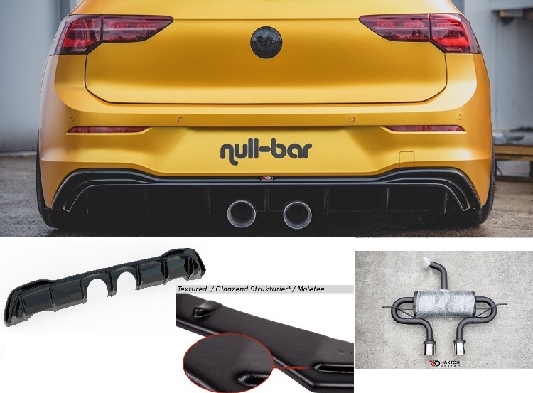 KIT R32 LOOK NERO OPACO MAXTON DESIGN PER VW GOLF MK8 1.5 TSI
