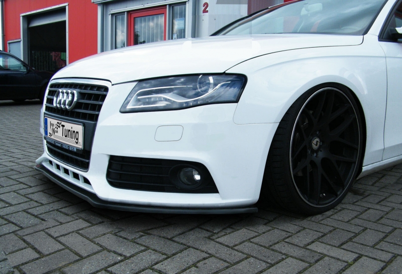 LAMA SOTTOPARAURTI ANTERIORE AUDI A4 B8 PRE-RESTYLING NO S-LINE NERO LUCIDO INGO NOAK TUNING