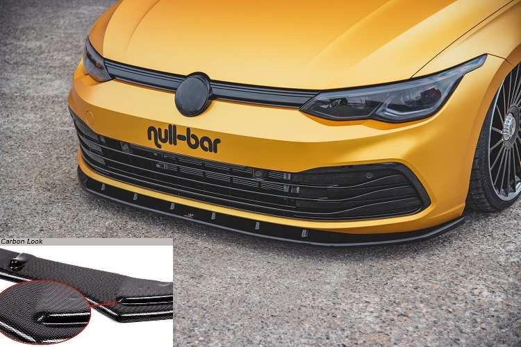 LAMA SOTTOPARAURTI ANTERIORE V.1 MAXTON DESIGN PER VW GOLF MK8 STANDARD CARBON LOOK
