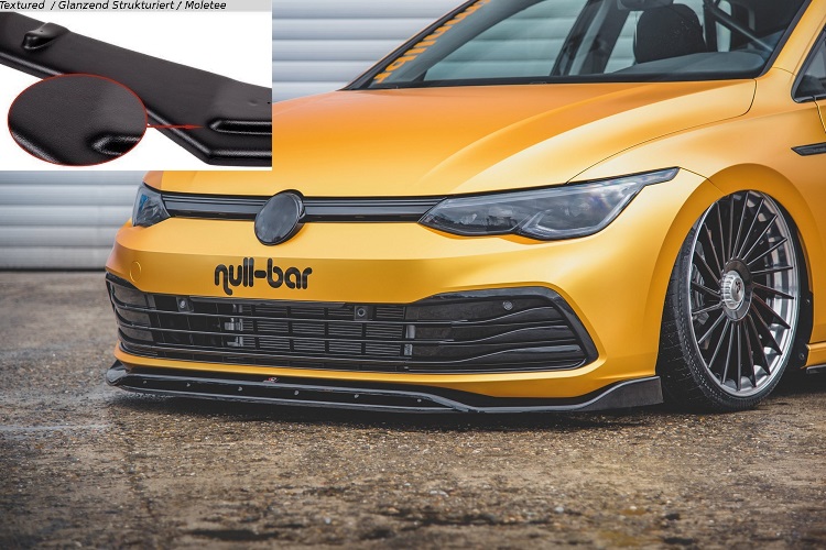 LAMA SOTTOPARAURTI ANTERIORE V.2 MAXTON DESIGN PER VW GOLF MK8 STANDARD NERO OPACO