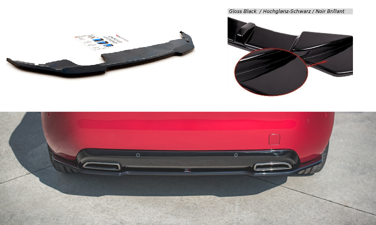 SOTTODIFFUSORE CENTRALE NERO LUCIDO MAXTON DESIGN PER PEUGEOT 308 GT MK2 RESTYLING