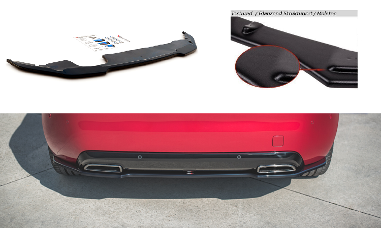 SOTTODIFFUSORE CENTRALE NERO OPACO MAXTON DESIGN PER PEUGEOT 308 GT MK2 RESTYLING