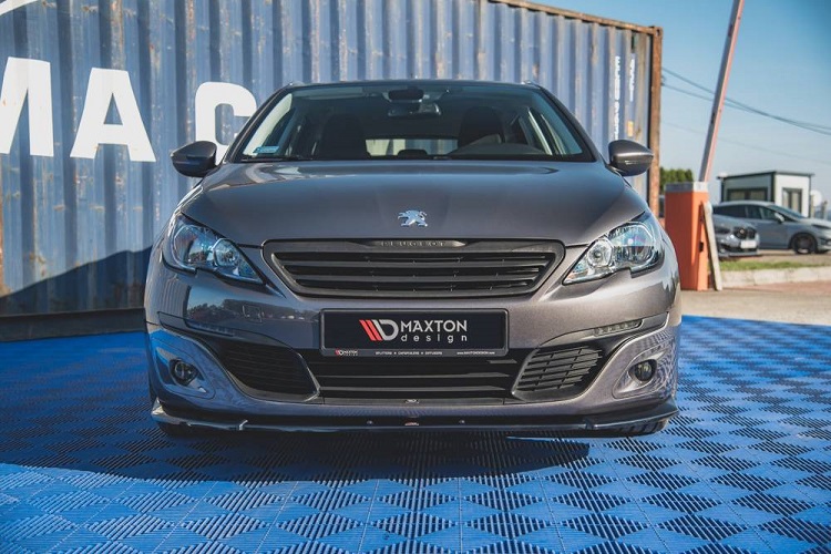 LAMA SOTTOPARAURTI ANTERIORE V.2 MAXTON DESIGN PER PEUGEOT 308 MK2 FACELIFT (STANDARD) NERO LUCIDO 