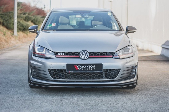 LAMA SOTTOPARAURTI ANTERIORE V.2 MAXTON DESIGN PER VW GOLF MK7 GTD CARBON LOOK