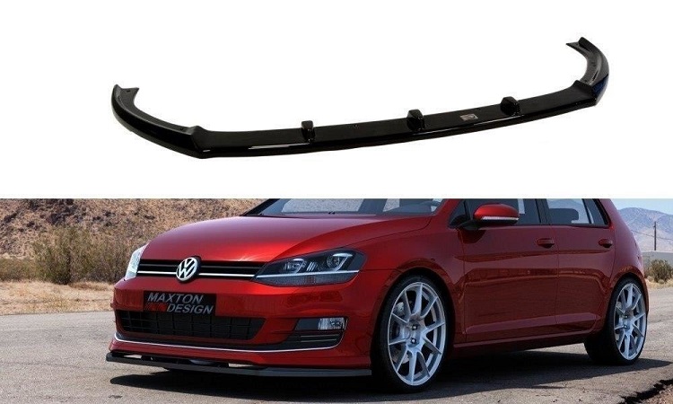 LAMA SOTTOPARAURTI ANTERIORE MAXTON DESIGN PER VW GOLF MK7 SPORT PACK NERO LUCIDO