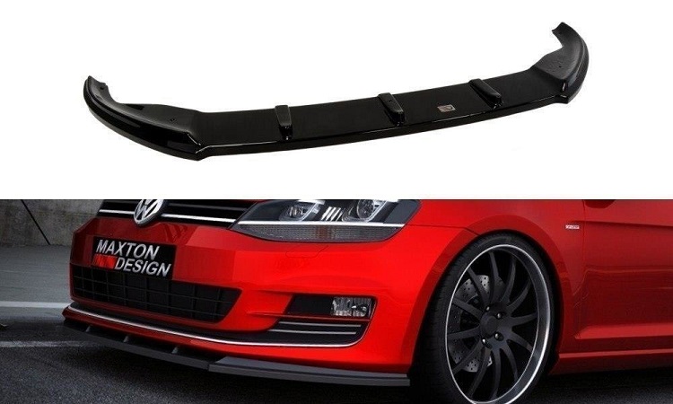 LAMA SOTTOPARAURTI ANTERIORE MAXTON DESIGN PER VW GOLF MK7 STANDARD NERO LUCIDO