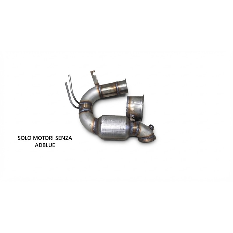 SCARICO DOWNPIPE 100/200 CELLE IN ACCIAIO INOX PER AUDI A3 8V 1.6 / 2.0 TDI (NO ADBLUE)