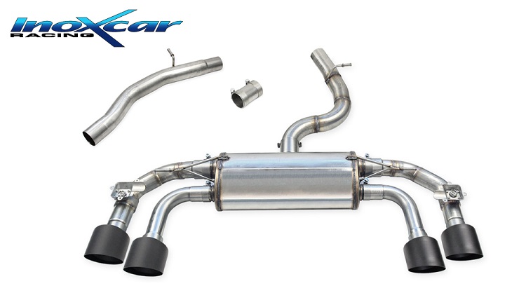 SCARICO SPORTIVO CATBACK RACING BLACK CERAMIC CON VALVOLA INOXCAR PER AUDI S3 8Y SPORTBACK 2.0 TFSI QUATTRO 333CV CON OPF