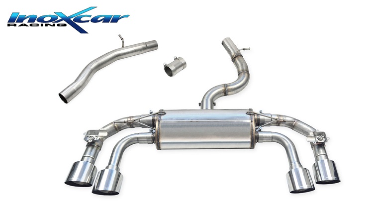 SCARICO SPORTIVO CATBACK RACING CON VALVOLA INOXCAR PER AUDI S3 8Y SPORTBACK 2.0 TFSI QUATTRO 333CV CON OPF