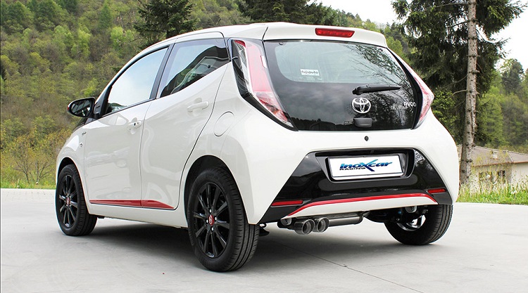 SCARICO FINALE SPORTIVO SILENZIATO RACING INOXCAR PER TOYOTA AYGO 1.0 69CV 